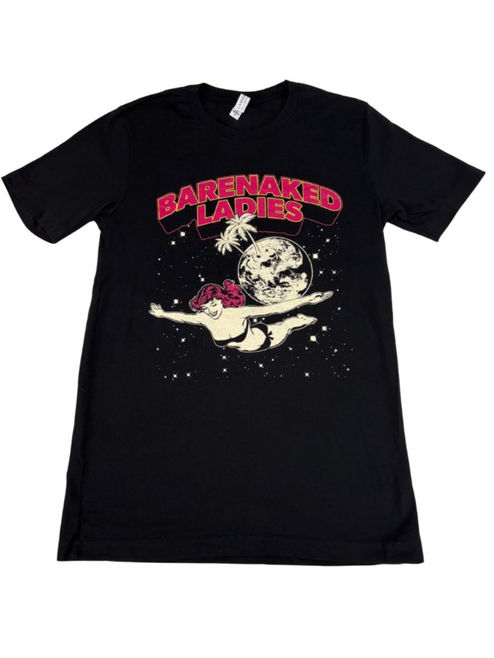 Barenaked Ladies Men's Flying Pin Up Girl Tee in Black Size Medium